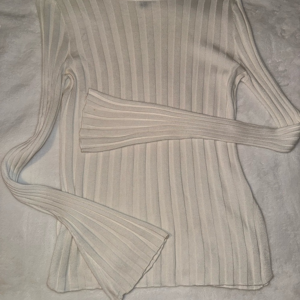 Divided Cream Ribbed Turtleneck Sweater